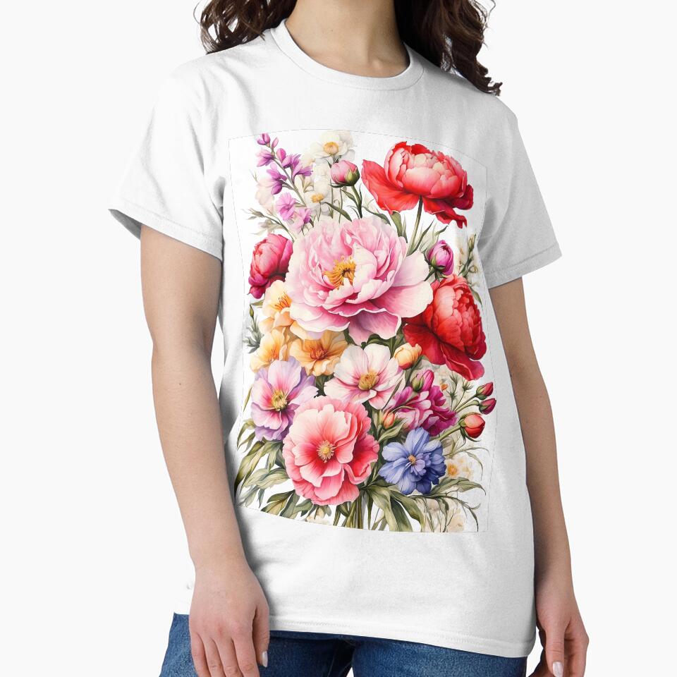 Spring:Peonies, Gladiolus, Cosmos, and Bachelor's Buttons Bouquet by Chicandcool