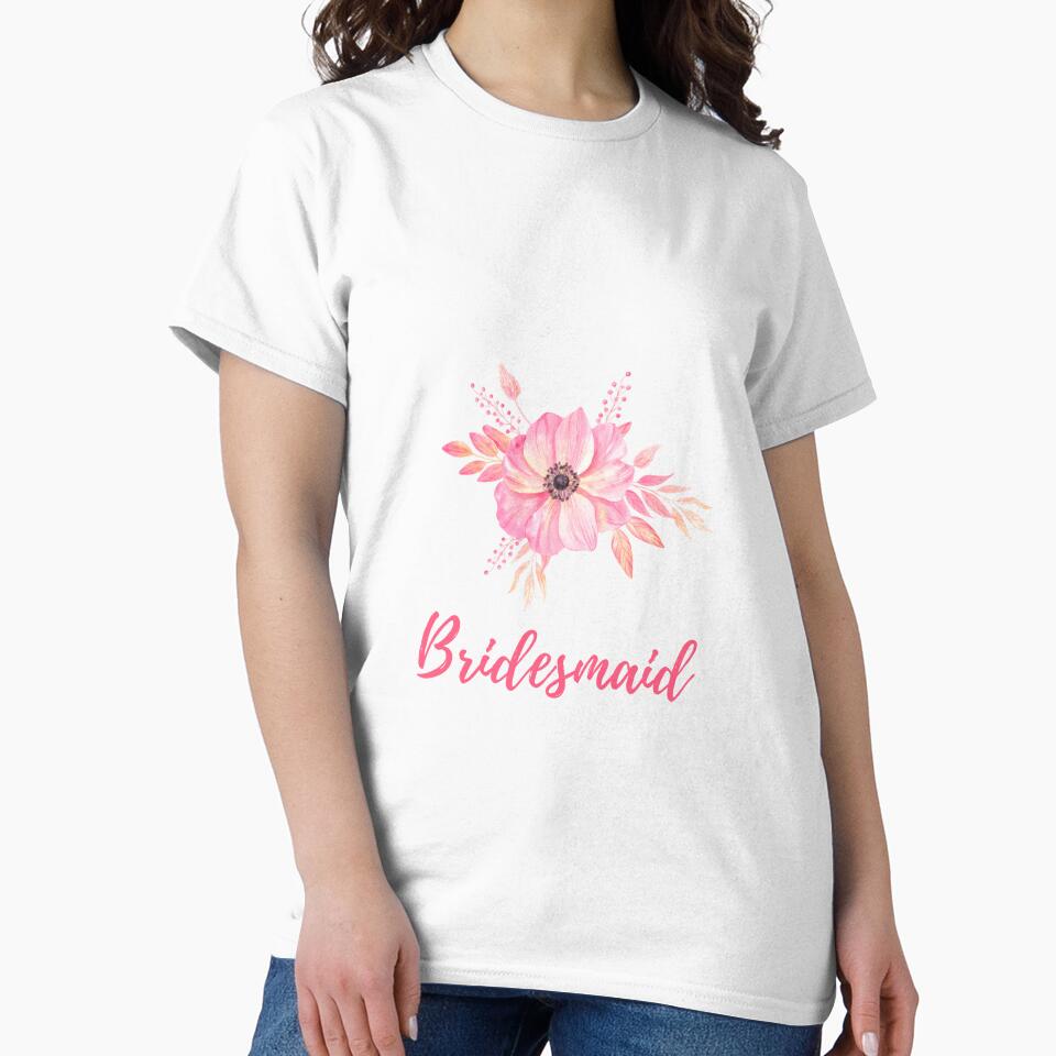 Pink Floral Bridesmaid Design by indepthdesigns