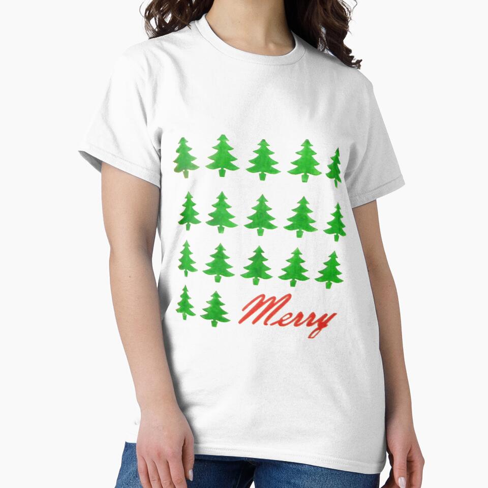 Merry with Christmas Trees by cabindog