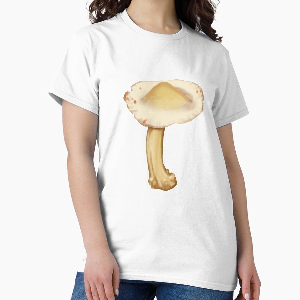 Showy Volvaria Mushroom by Katie Morris Art