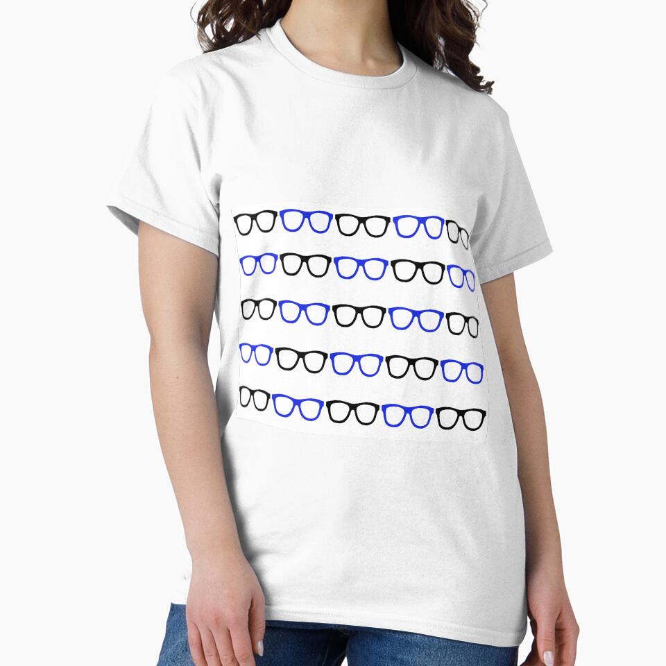 Black and Blue Nerd Glasses by GeekyGirlsGarb