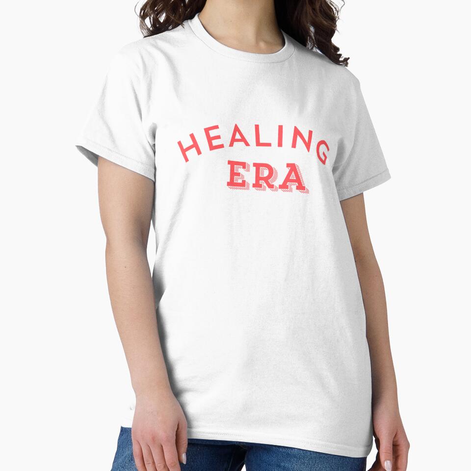 Healing Era Minimal Typography T‑Shirt | Aesthetic Self Growth Quote | Gen Z Mental Health Tee by SHAFAY-RANA