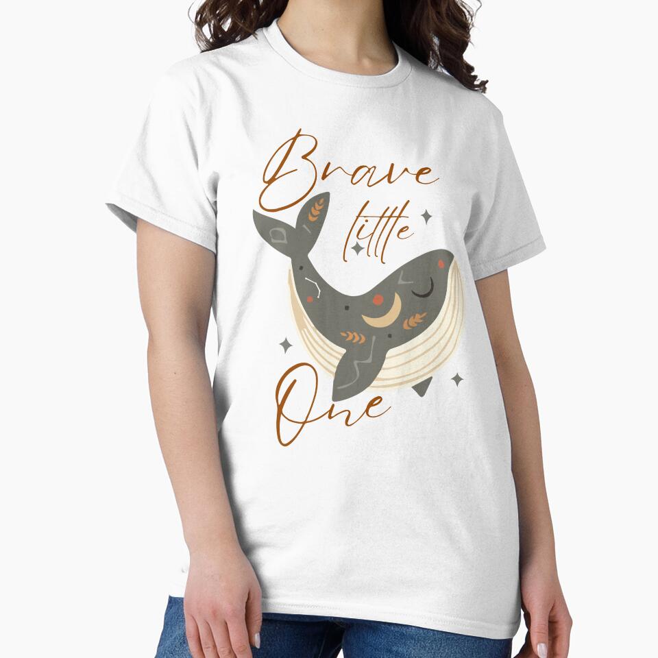 Boho Whale Brave Little One by Twist & Print