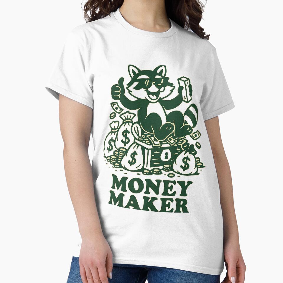 Money Maker Raccoon – Funny Rich Vibes by Ahau Designs