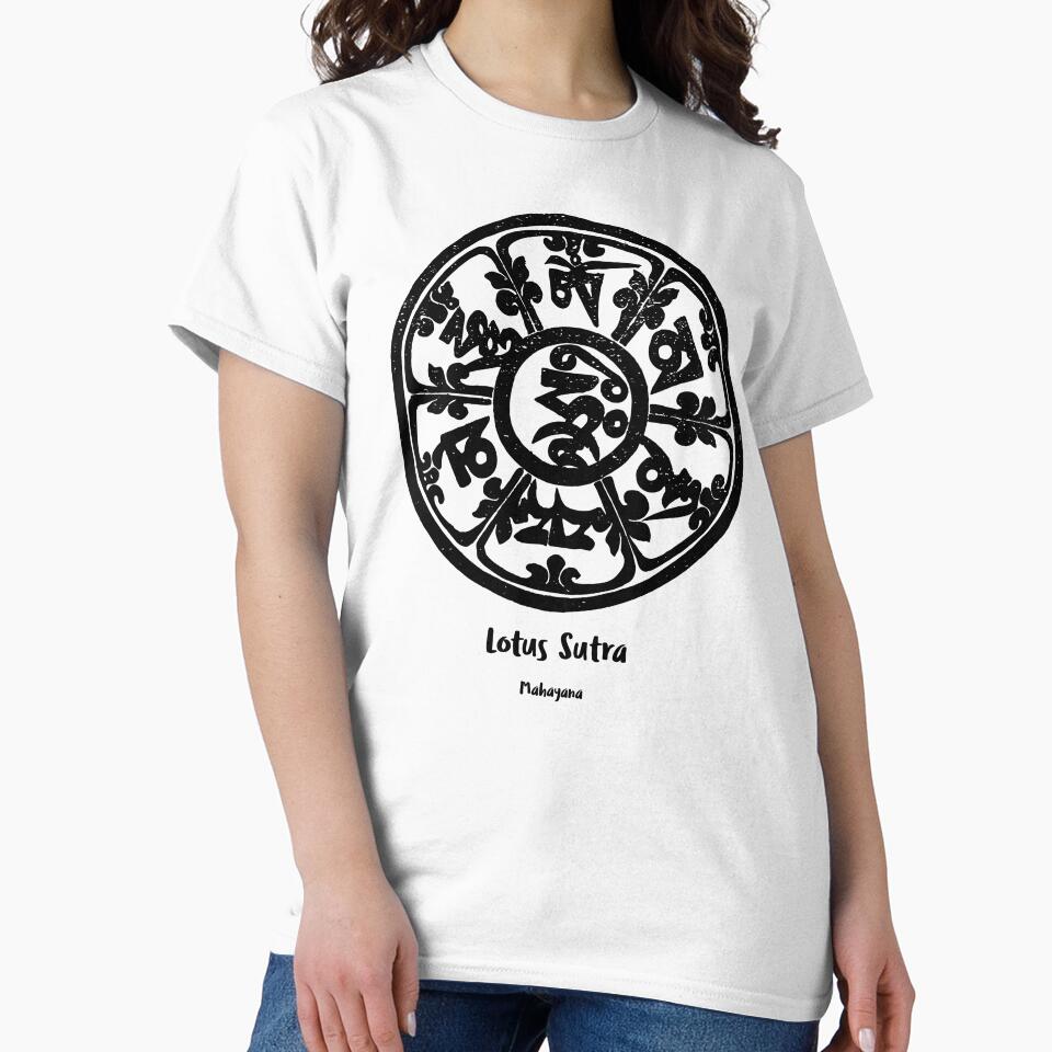 Lotus Sutra Black Print - Tibetan Mandala by Loving Nature Gifts