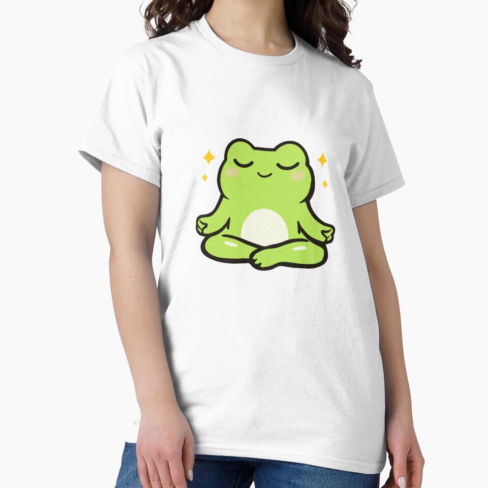 Cute Meditation Frog Zen Mood by OlhaDreamArt