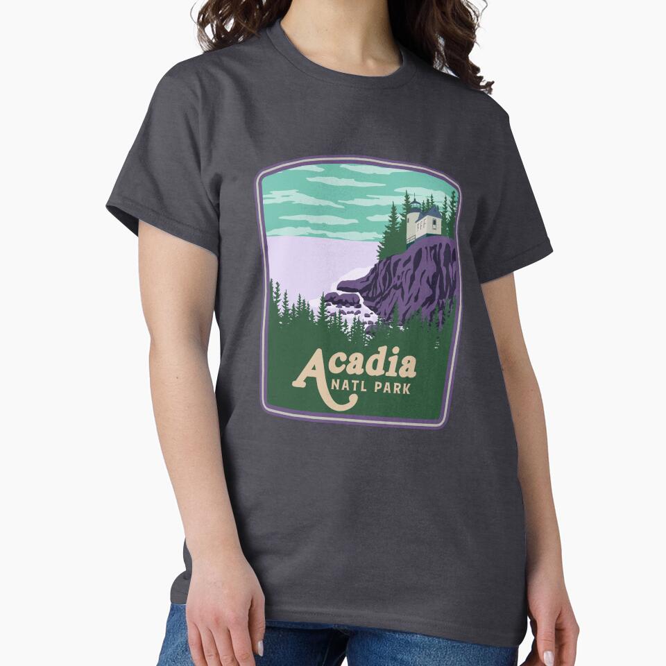 Acadia National Park-Vintage by Road-tees