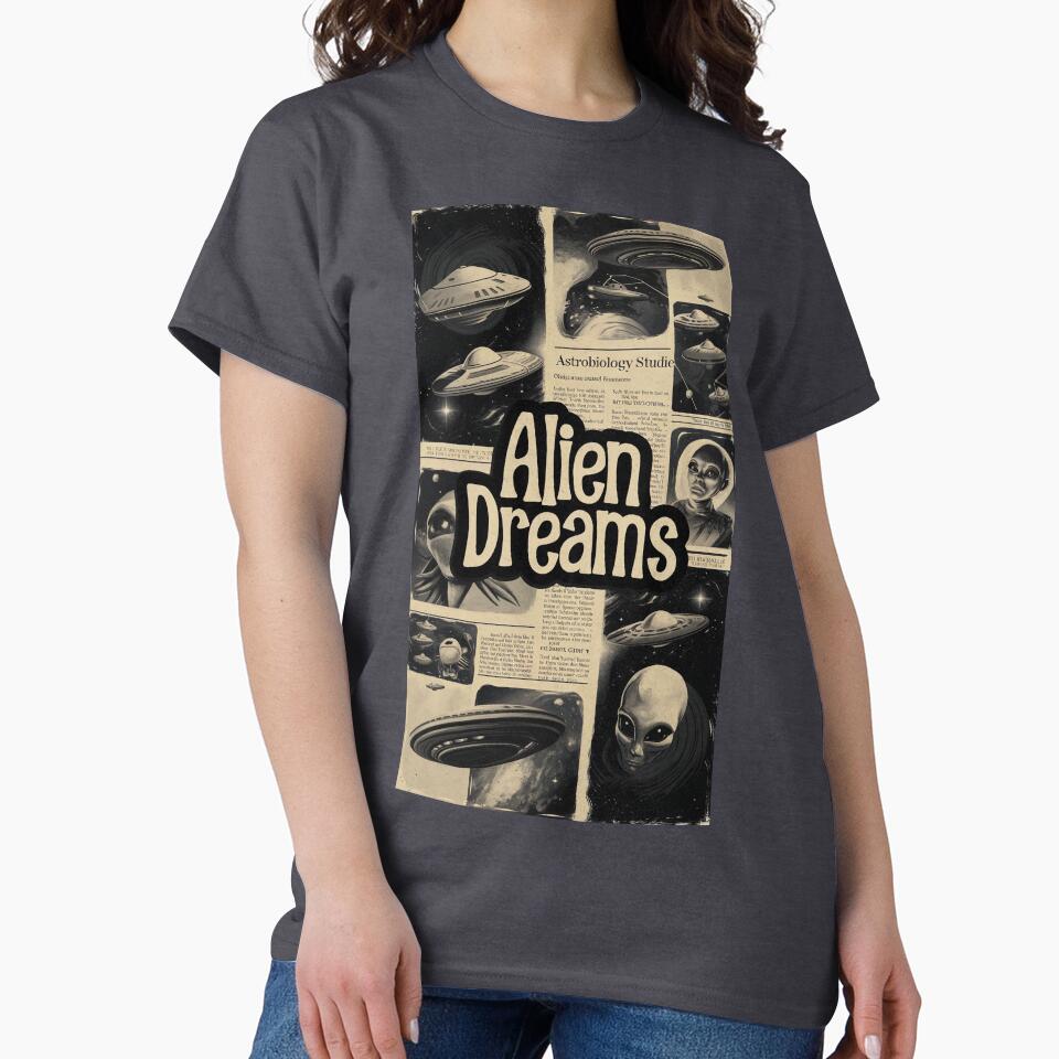 Alien Dreams Vintage Astrology Nerd Gift Astrologist Art Gift by Back2Collage