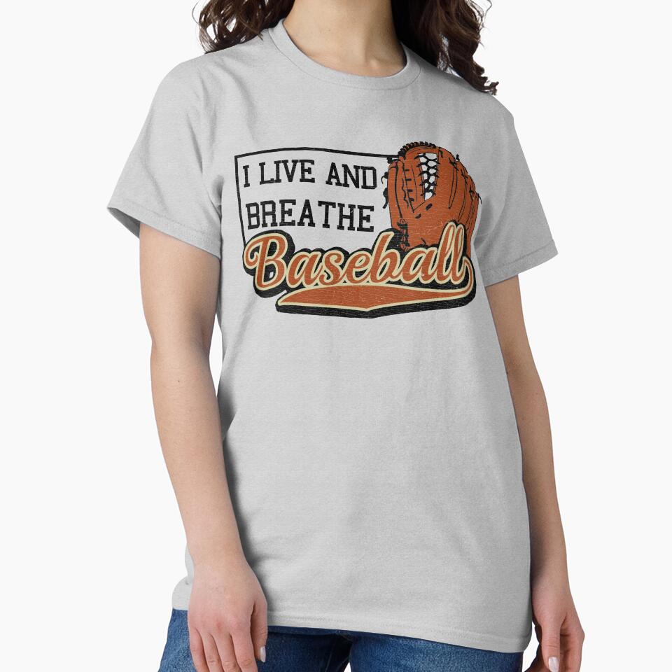 Vintage Baseball - I live and breathe Baseball - Baseball player by brindled