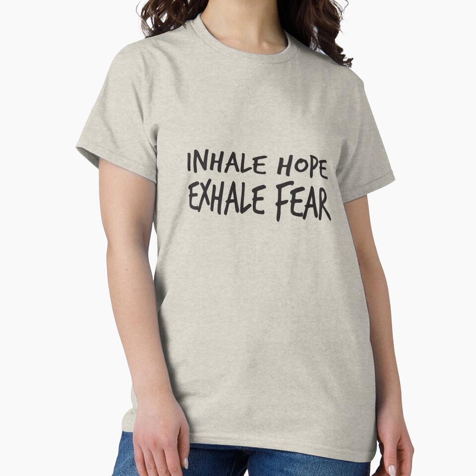 yoga saying - inhale hope exhale fear by LioPart