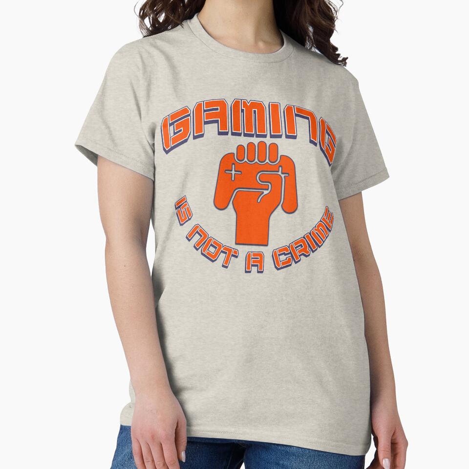 Gaming Is Not A Crime - Retro Controller Power Fist Gamer Design by Abaseen