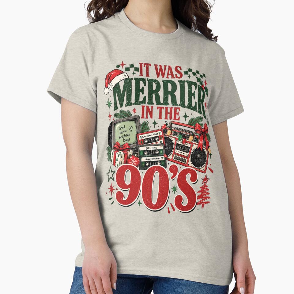 It Was Merrier in the 90s, Retro Christmas VHS Cassette, Vintage Holiday Nostalgia, 90s Christmas Aesthetic, Throwback Xmas Gift by Quiajia