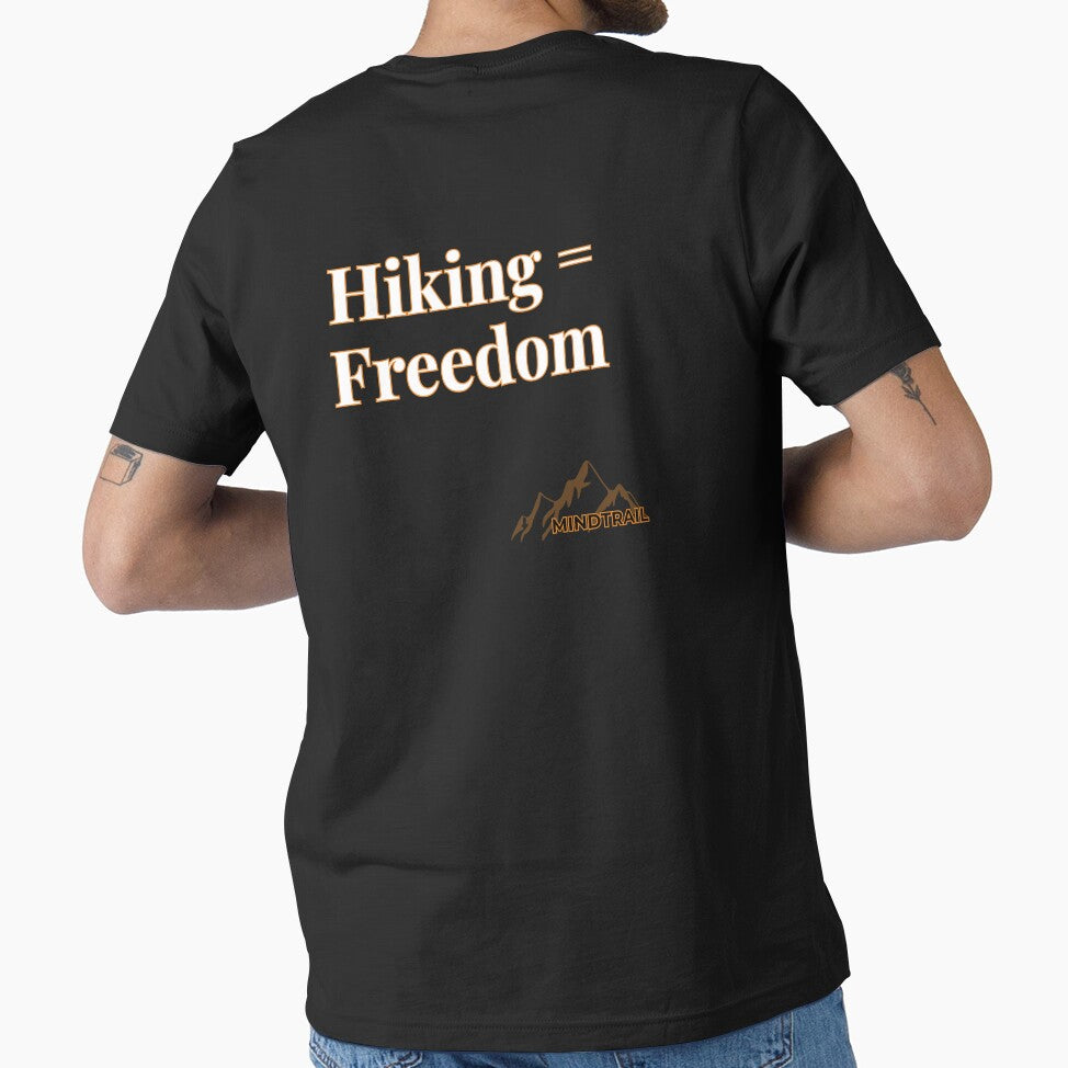 Hiking = Freedom | Outdoor Adventure Quote Shirt – Mind Trail by Still Ronin Art
