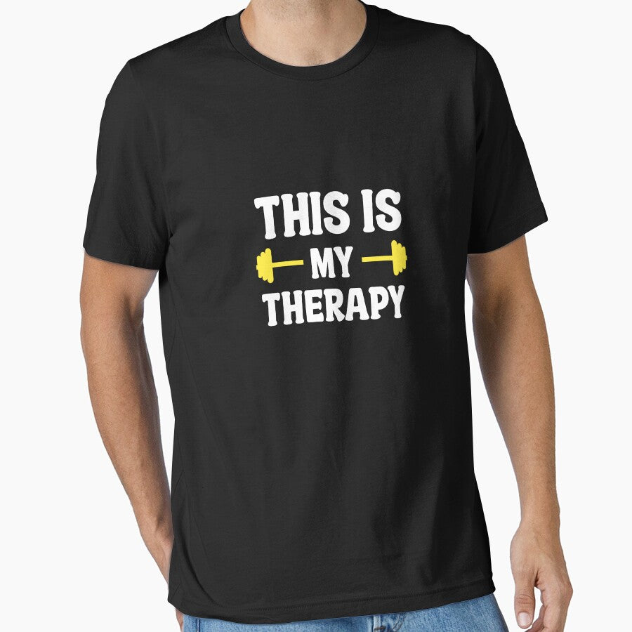 Gym Workout motivation Quote Design Workout is best therapy by ZenDesigner