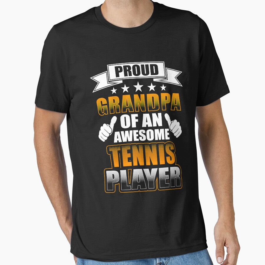 Grandpa T Shirt Proud Grandpa Of An Awesome Tennis Player by thuthuatna