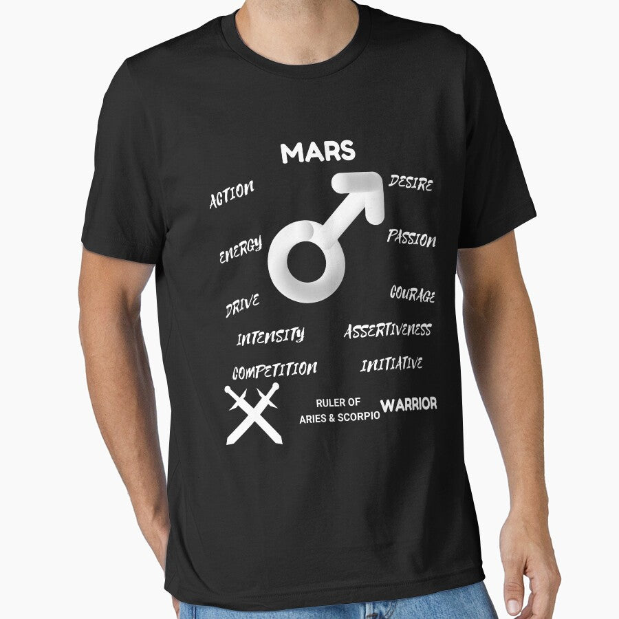 Mars Planet Astrology Symbol Horoscope (Dark Version) by ZODIARA
