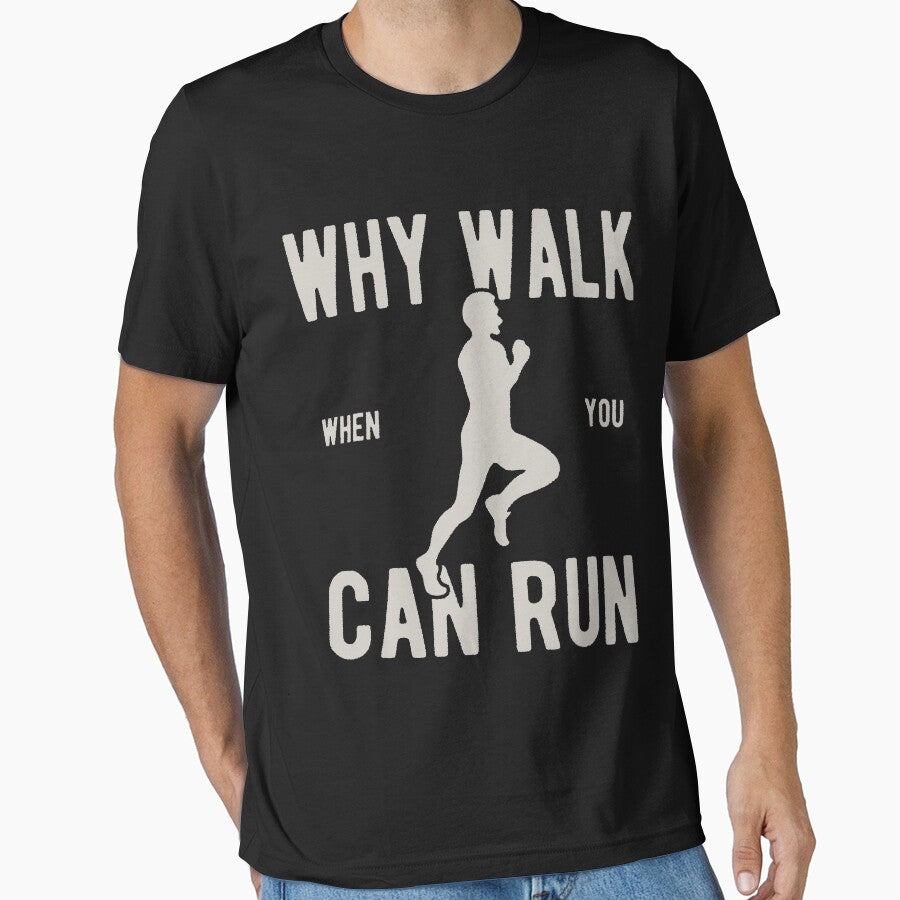 Why Walk Run Retro Vintage Distressed Men Design by JakeRhodes