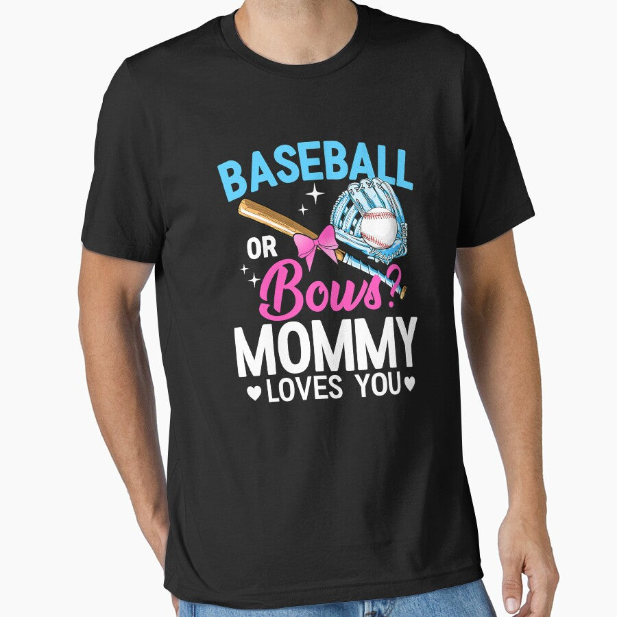 Baseball Or Bows Mommy Loves You Gender Reveal by MichelSorour