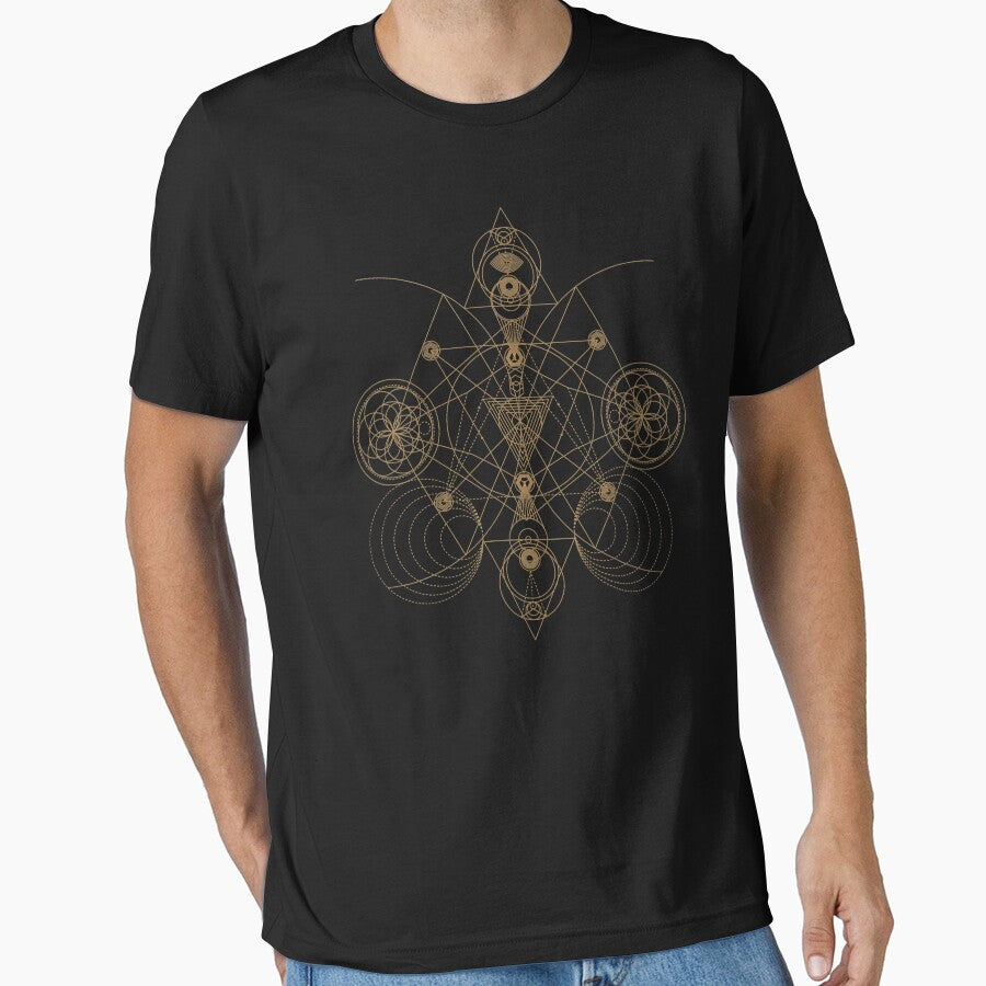 Gold Abstract Sacred Geometry Figure Grafic Pattern Illustration Gifts by MagicBoutique