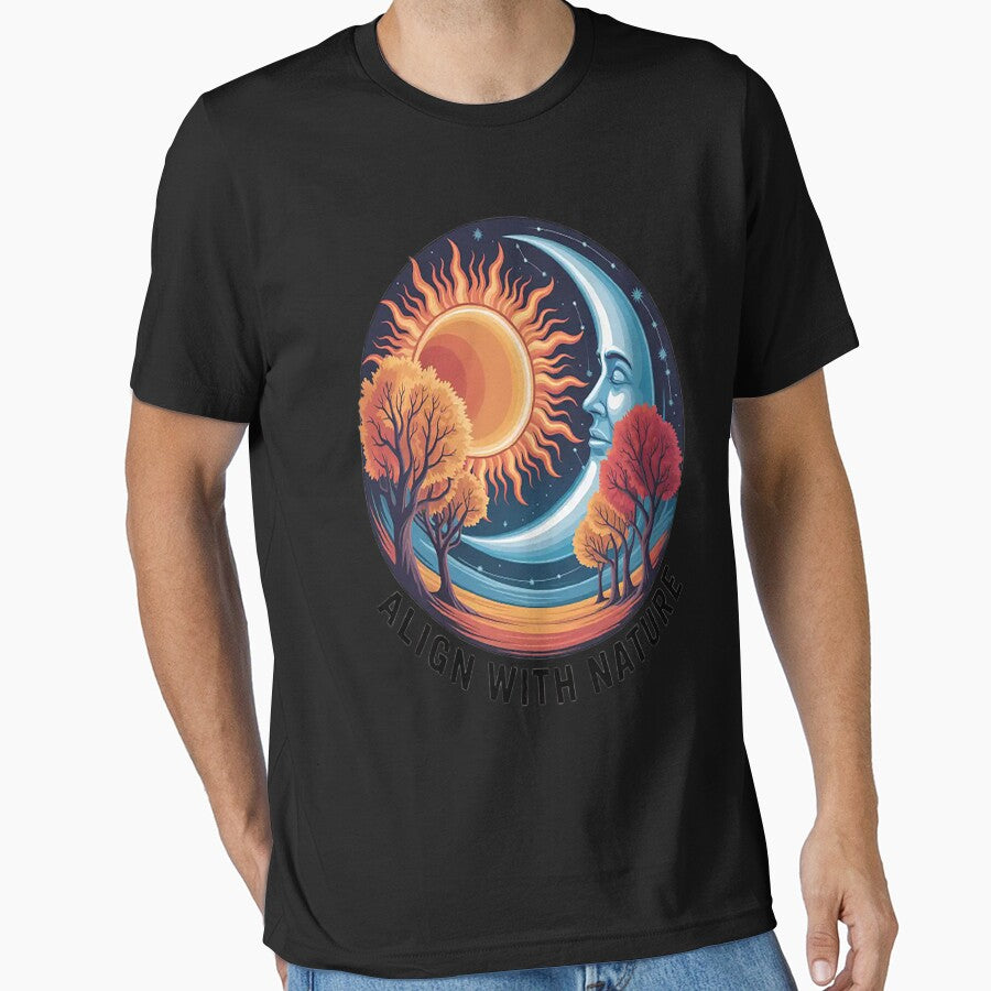 Align With Nature Harmony Under Sun And Moon Earth Lover by mandiana