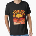 Vintage Sunset Landscape Retro Sun Boho by anselmnacht