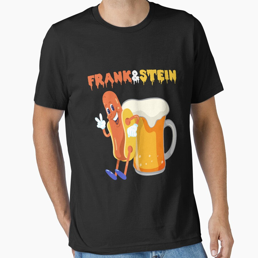 Frank & Stein halloween hot dog and beer lovers design by w1ckerman