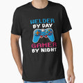 Welder By Day Gamer By Night shirt, Funny Welder Gamer Birthday Gift, Welder Dad Husband Boyfriend Video games Lovers Christmas Gift by xlnv