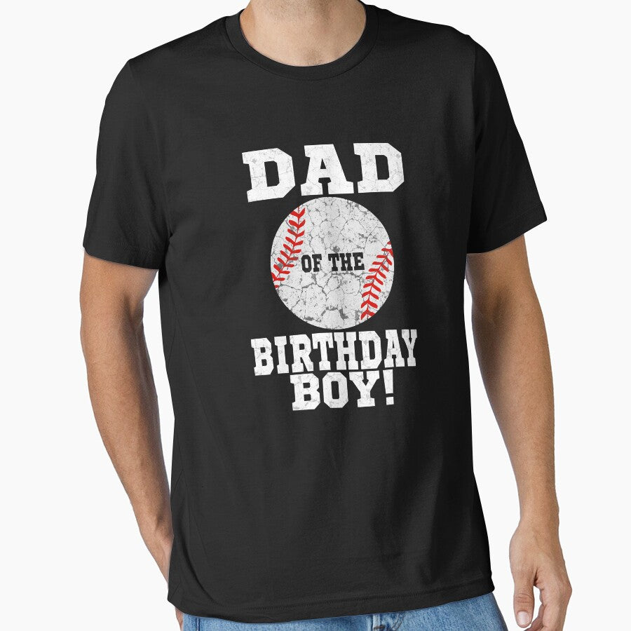 Dad Of The Birthday Boy Baseball Lover Vintage Retro by MichelSorour