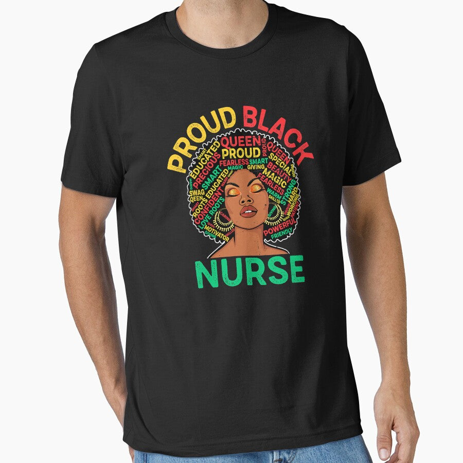Proud Black Nurse African Pride Melanin Afro Nurse Nursing by GardNewerd