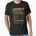 Mens Womens engineer birthday Gifts Shirt,Cool engineer Funny Nutrition Facts Mens Womens Christmas Fathers Days Gift, engineer Nutrition Facts by xlnv