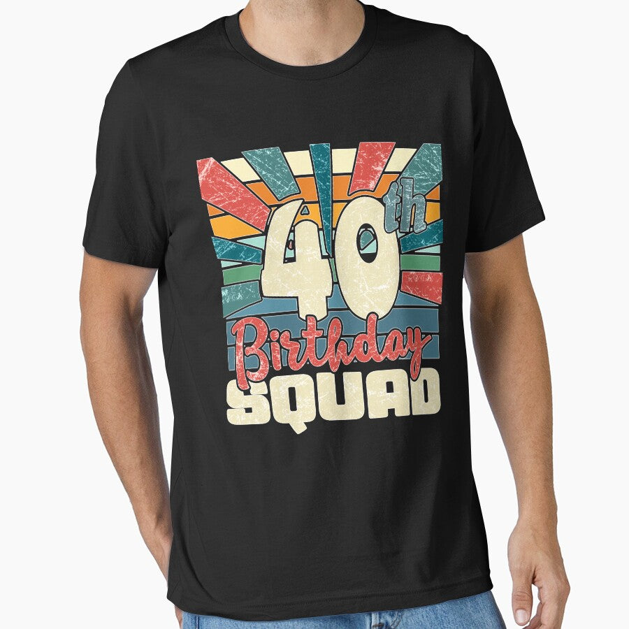 40th Birthday Squad, Funny 40 Year Old Birthday by WenWilli