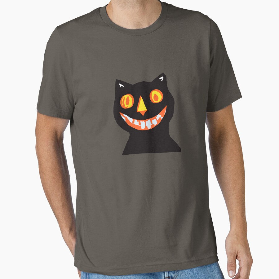 Black Halloween Smiley Cat by Trace1234
