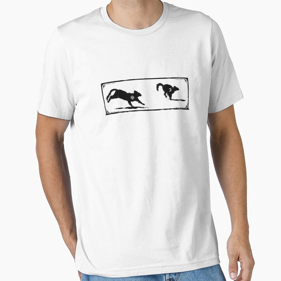 sun and moon cat silhouettes by PineConesShop