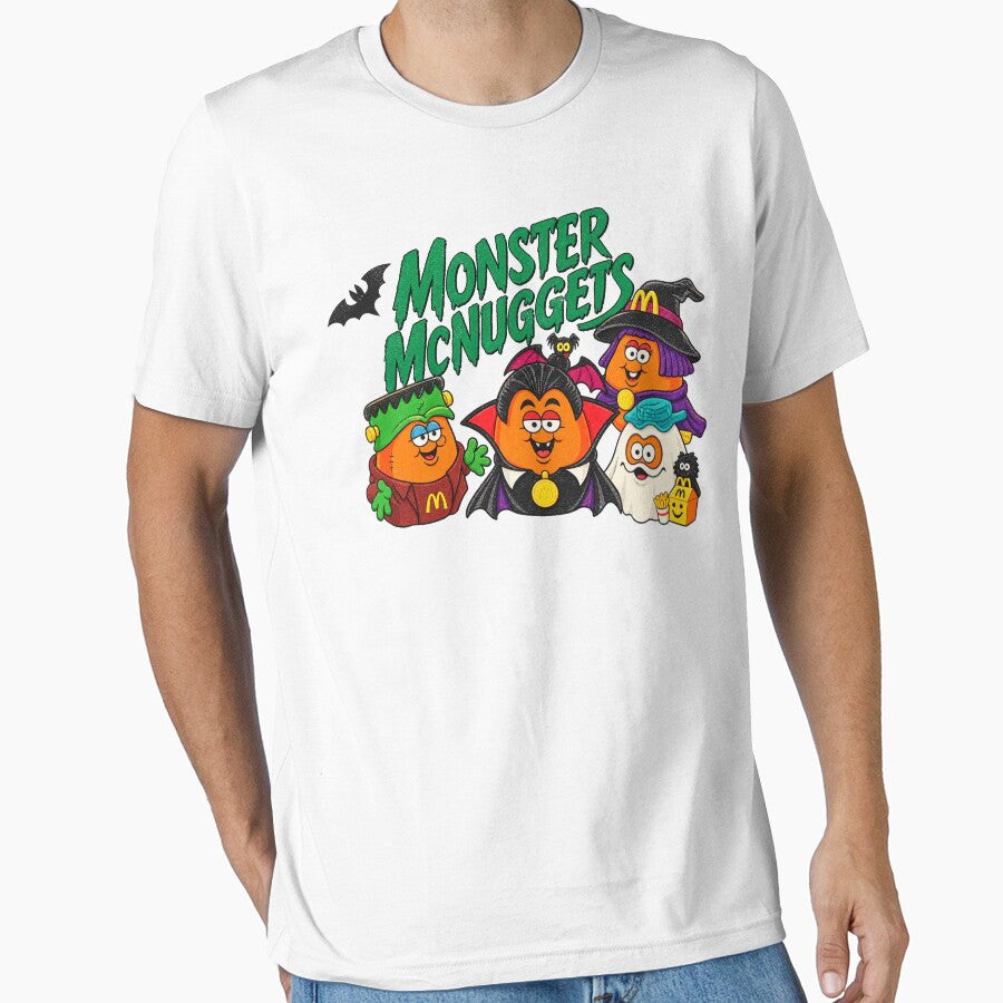 Monster McNuggets Halloween Vintage 90s Retro Funny Chicken Nugget Monsters by Glow-Paw-Studio