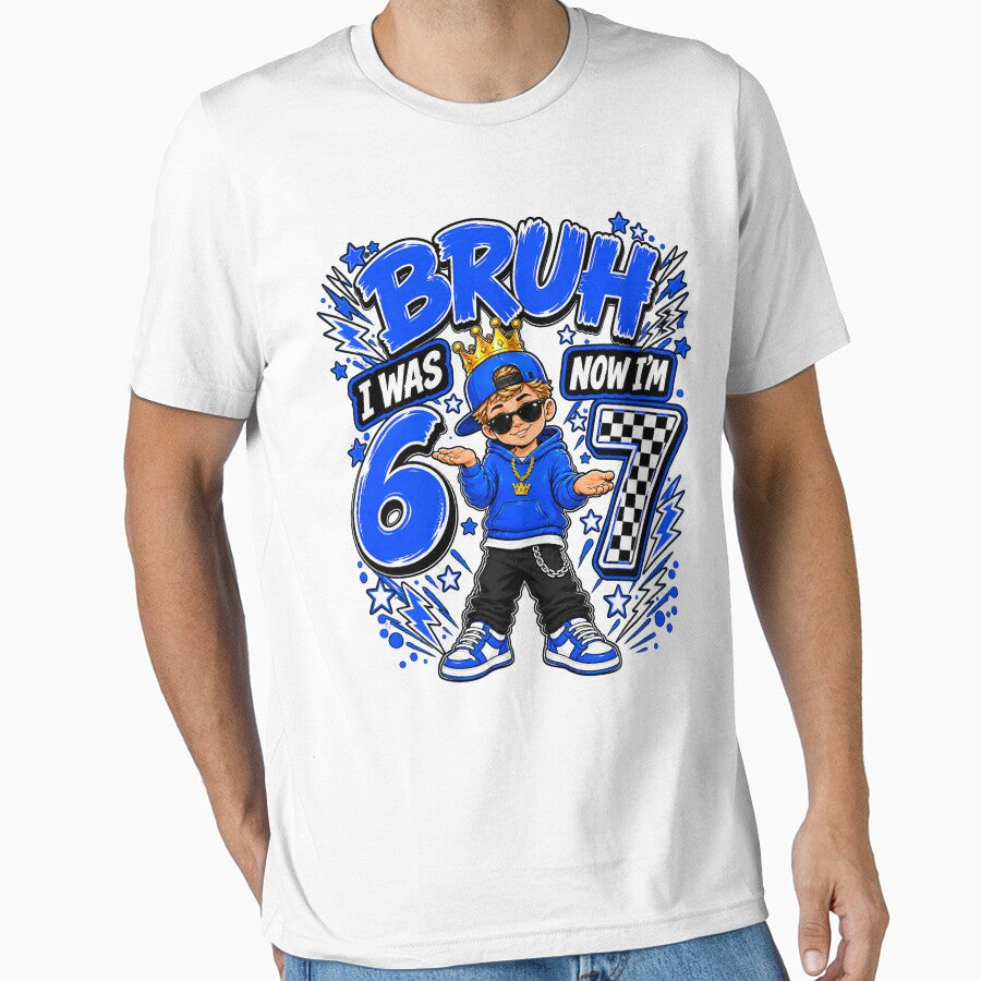 Bruh I Was 6 Now I'm 7 Seventh Birthday Boy by Mind-Drift