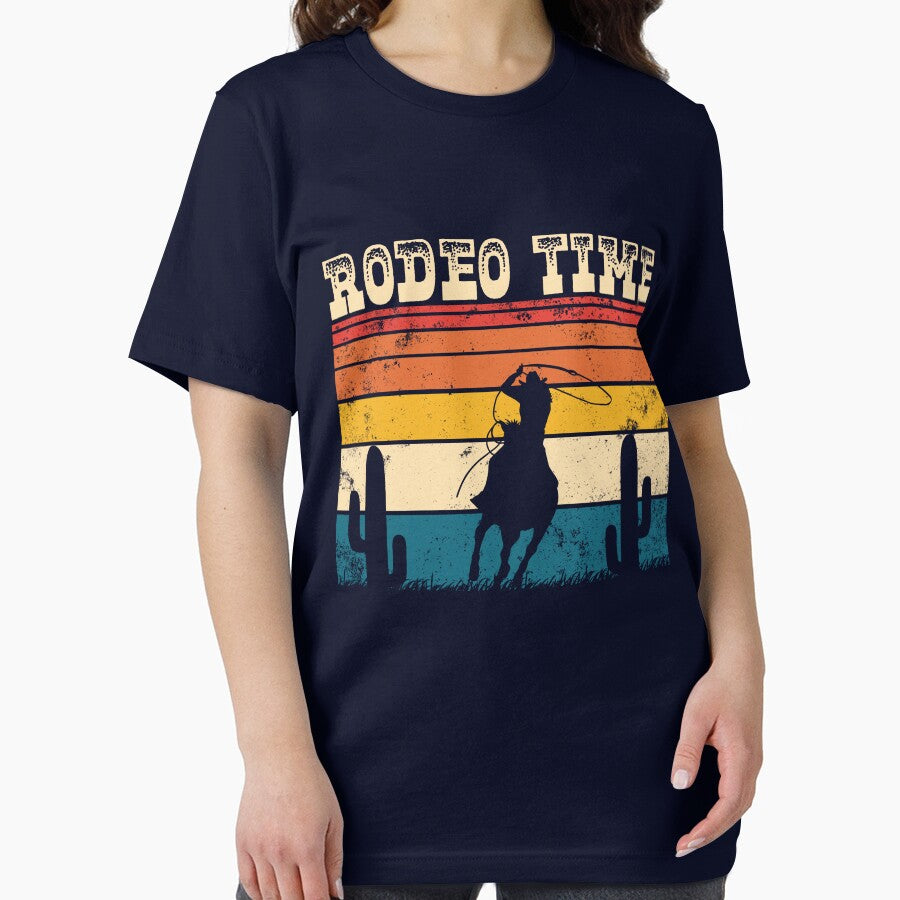 Rodeo Time Cowboy Horse Retro Wrangler Sunset Cowboy Gear by DynamicDesign