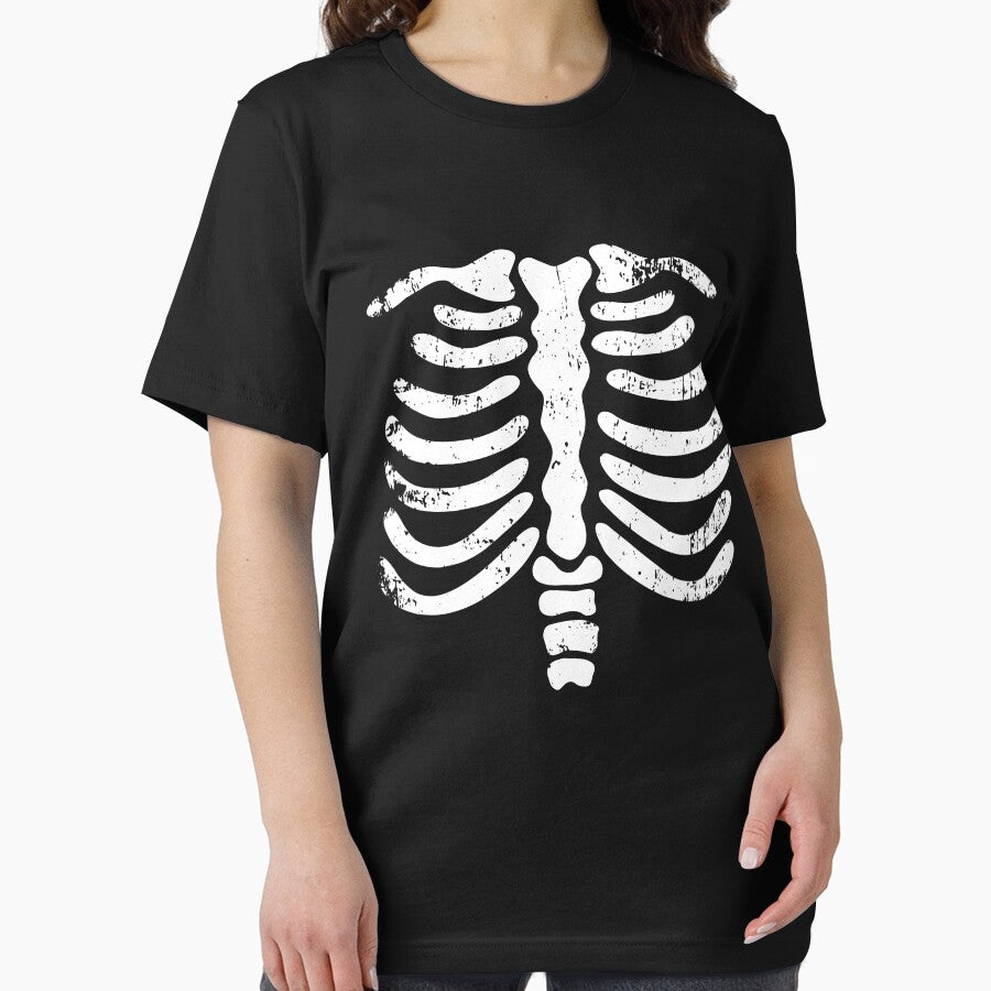 Halloween Skeleton Chest Torso Scary Design by PugSwagClothing