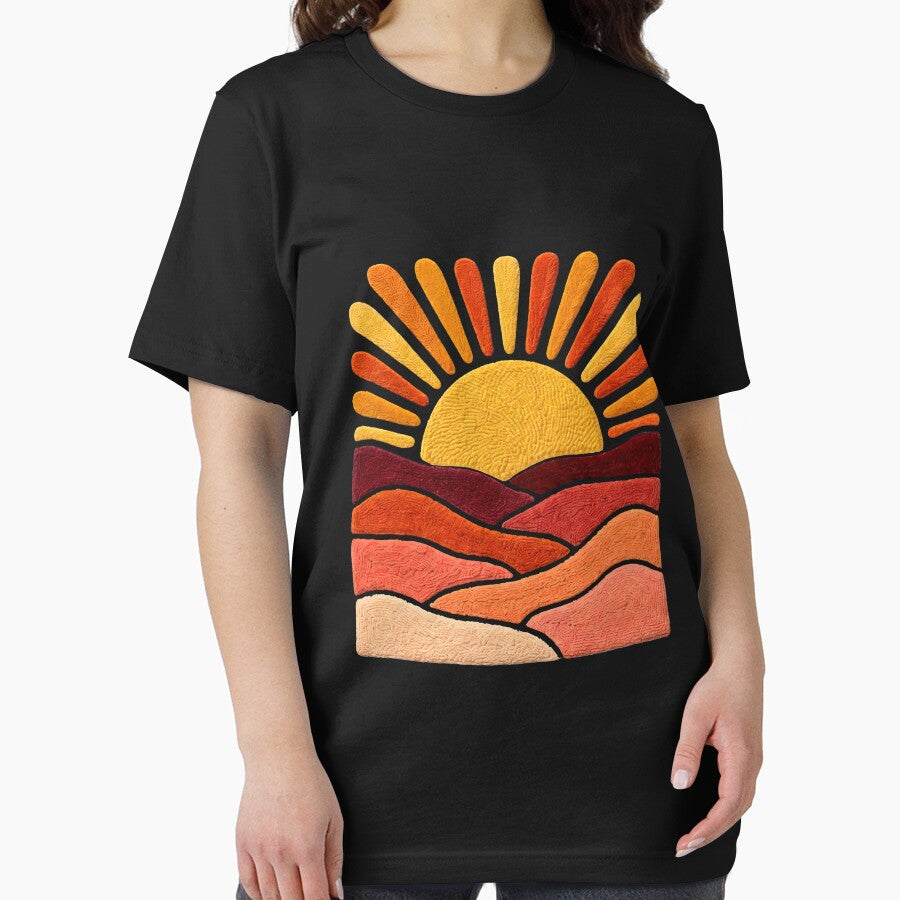Vintage Sunset Landscape Retro Sun Boho by anselmnacht
