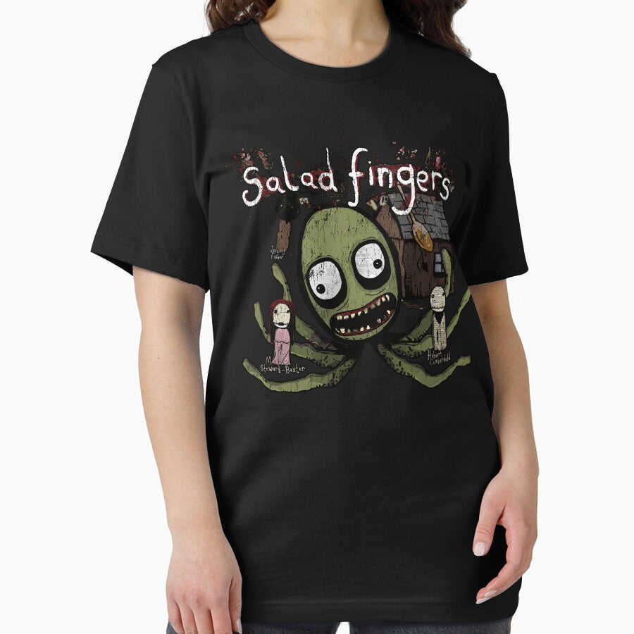 Salad Creepy Cartoon Horror Vintage Fan Art by PixlCrypt