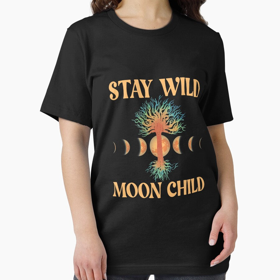 Stay Wild Moon Child Boho Peace Hippie Gift Moon Child Gear by DynamicDesign