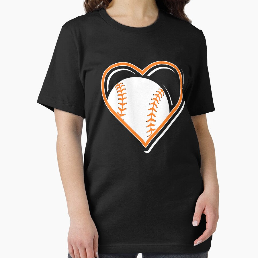 Orange Baseball Heart Baseball In Heart by MichelSorour