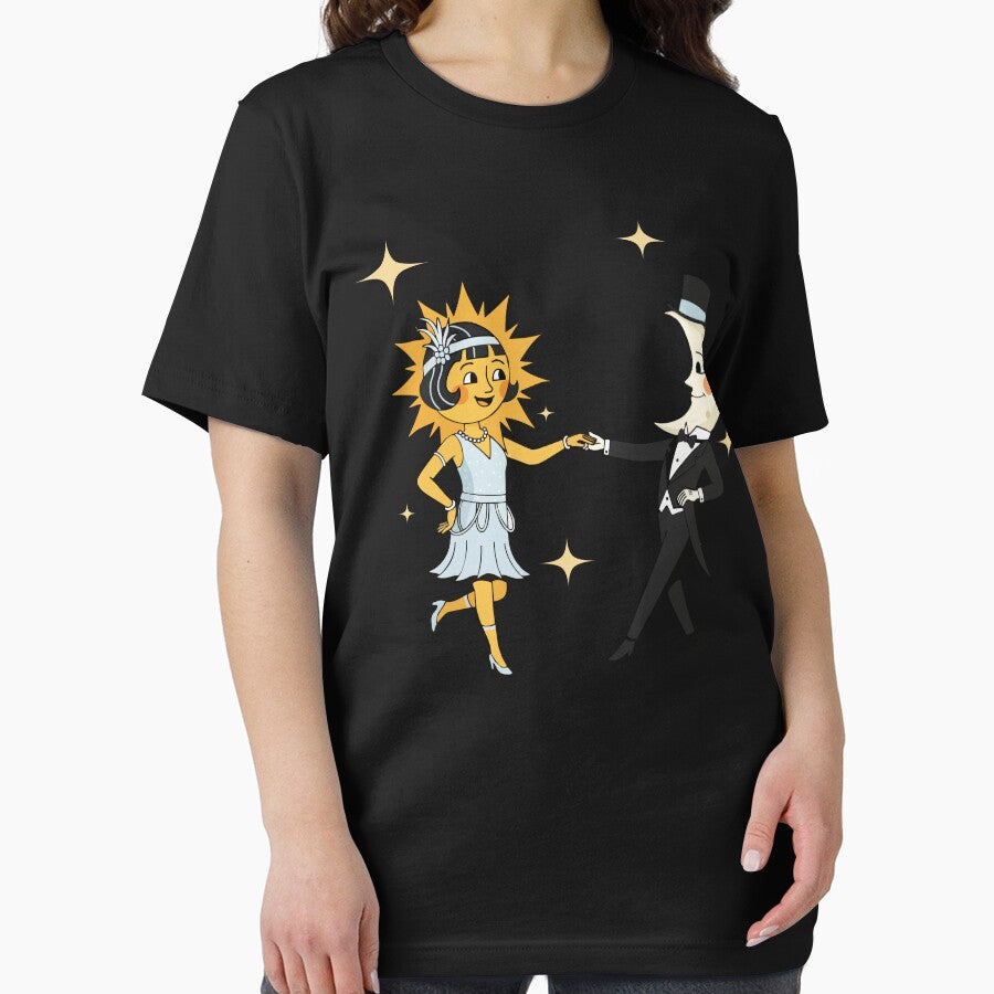 When Sun Meets Moon – Vintage Celestial Dance Illustration by Cipher & Soul