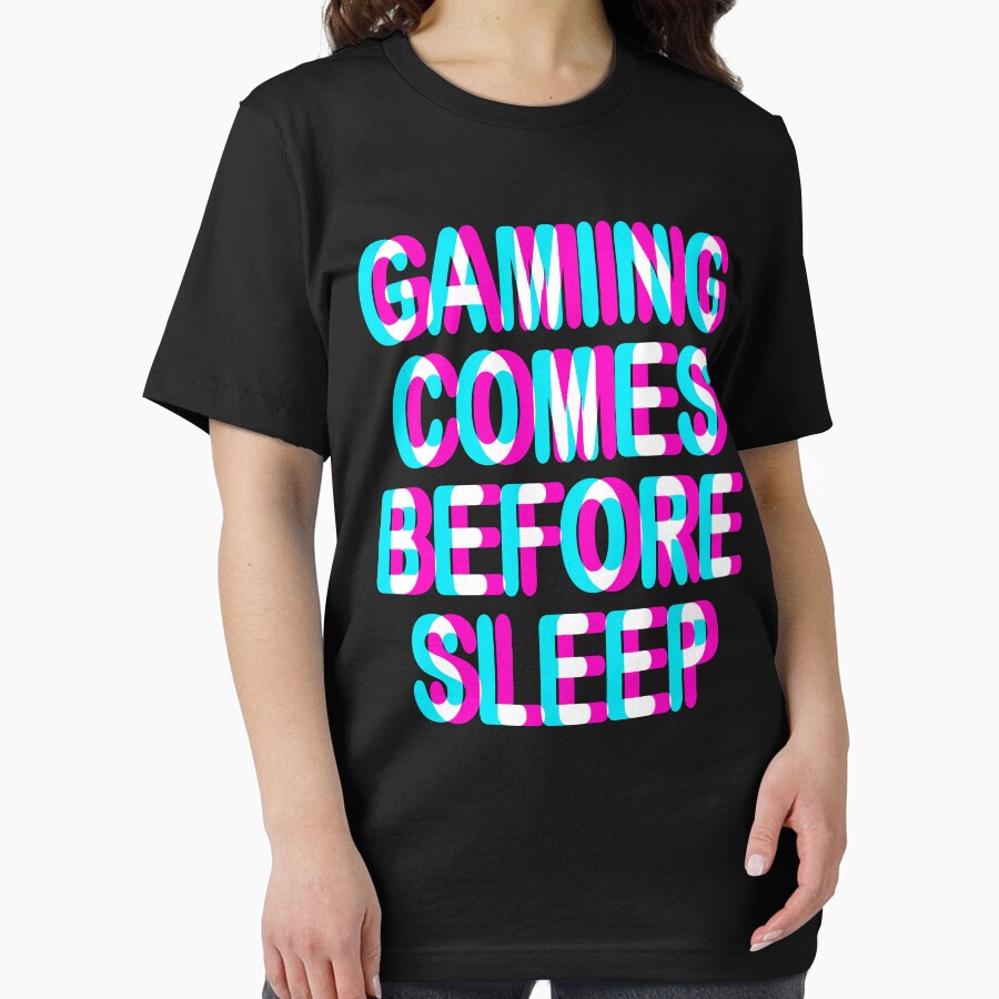 GAMER - GAMING COMES BEFORE SLEEP - TRIPPY 3D GAMING by ShirtWreck