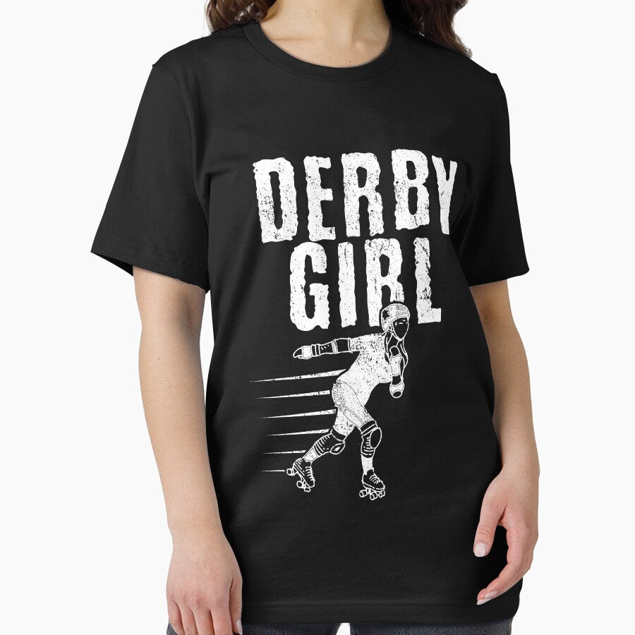 Derby Girl Retro Vintage Distressed Roller Derby Design by JakeRhodes