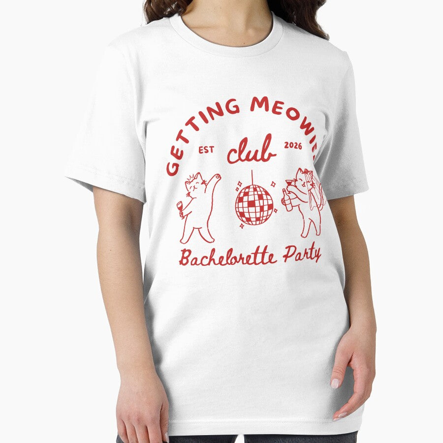 Getting Meowied Club Bachelorette Party 2026 - Funny Cat Disco Bridal by thefirstbroo