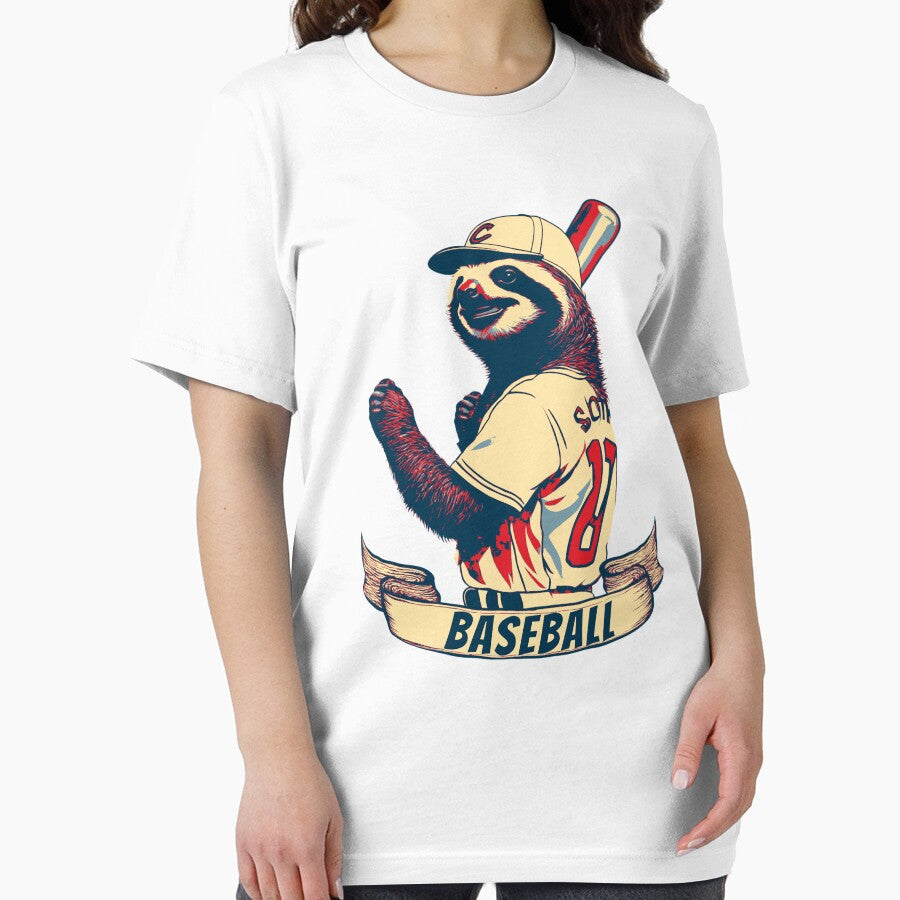 Sloth Baseball Player Vintage by TrueArtsStore