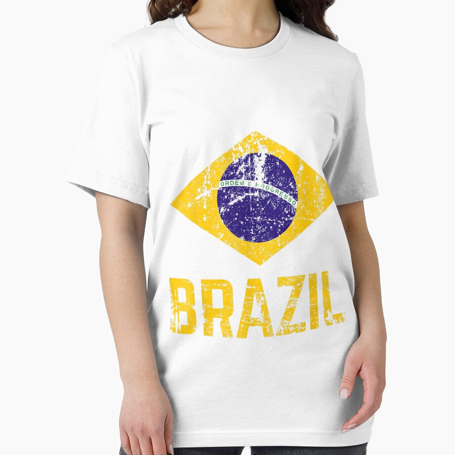BRAZIL BRASIL Flag Vintage Distressed BRAZIL by knjisapueyesq