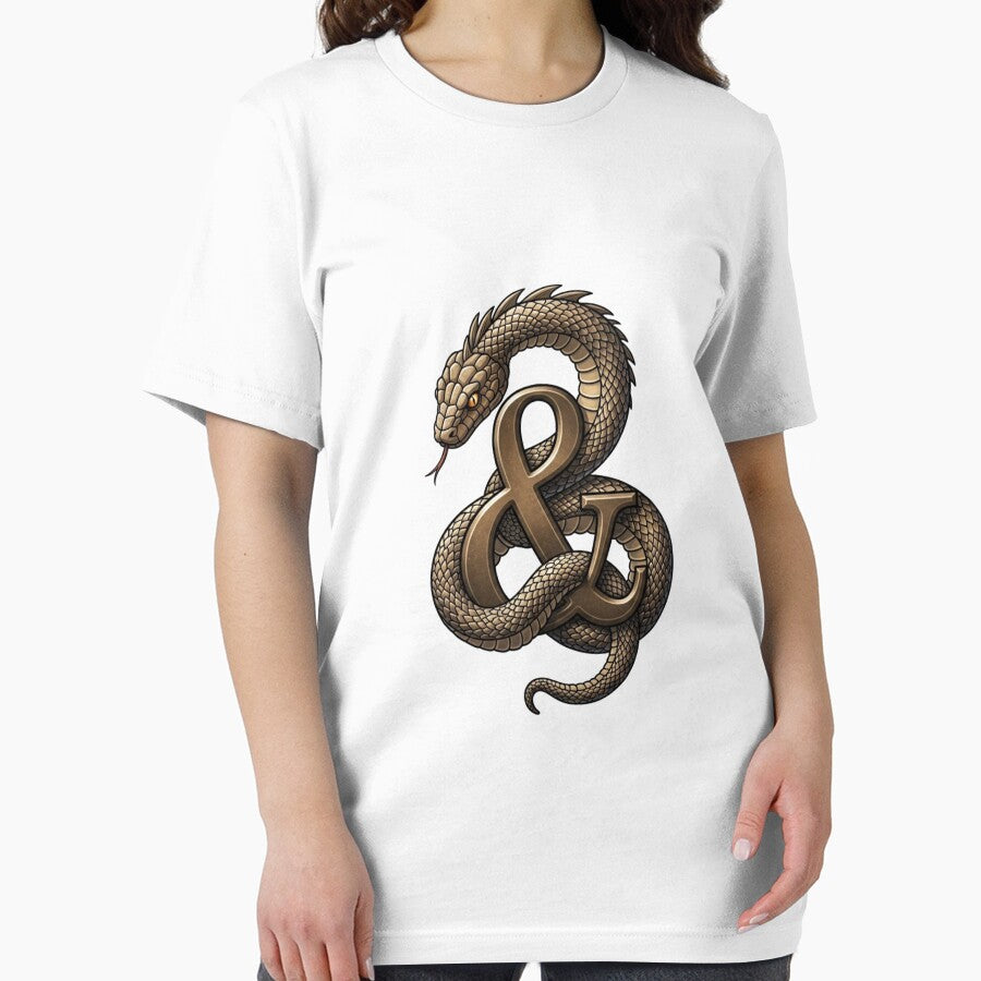 Gothic Serpent & Ampersand Mystical Dark Academia Art & Fantasy Snake Illustration by Tofimo
