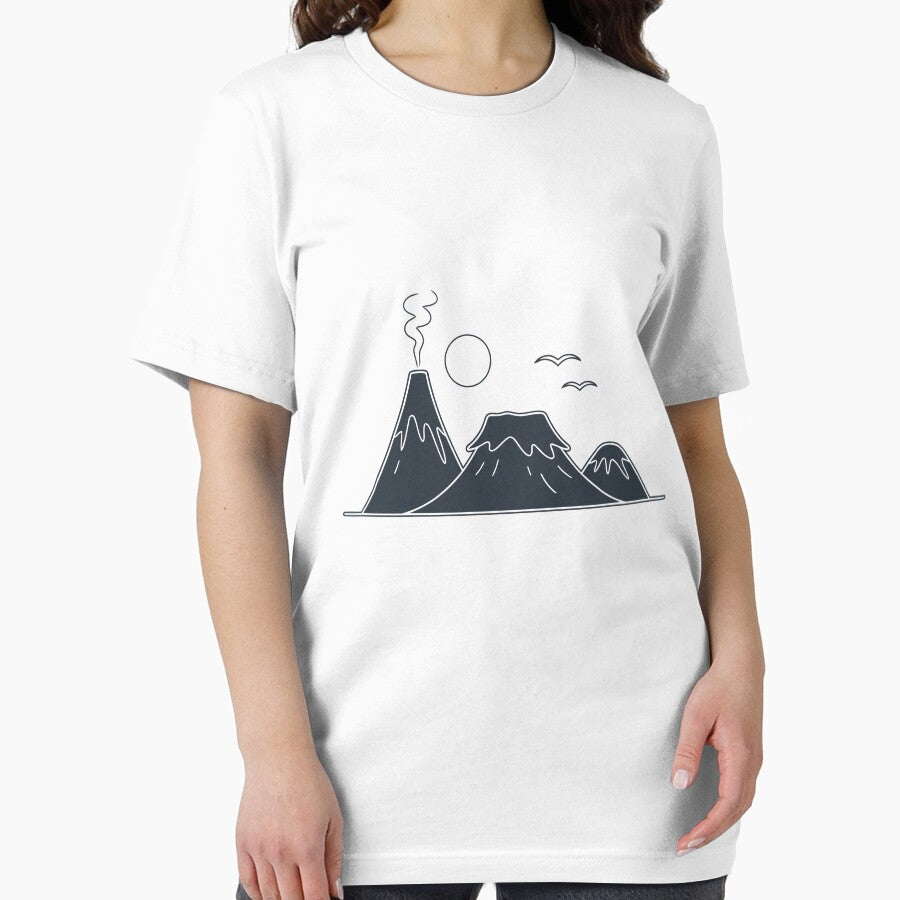 Minimalist Volcano Mountain by Amir Faysal