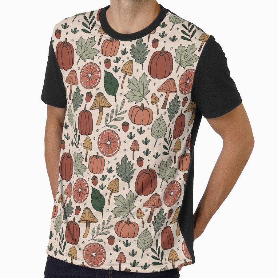 Fall Pumpkins and Mushrooms Pattern by ArtByRahma